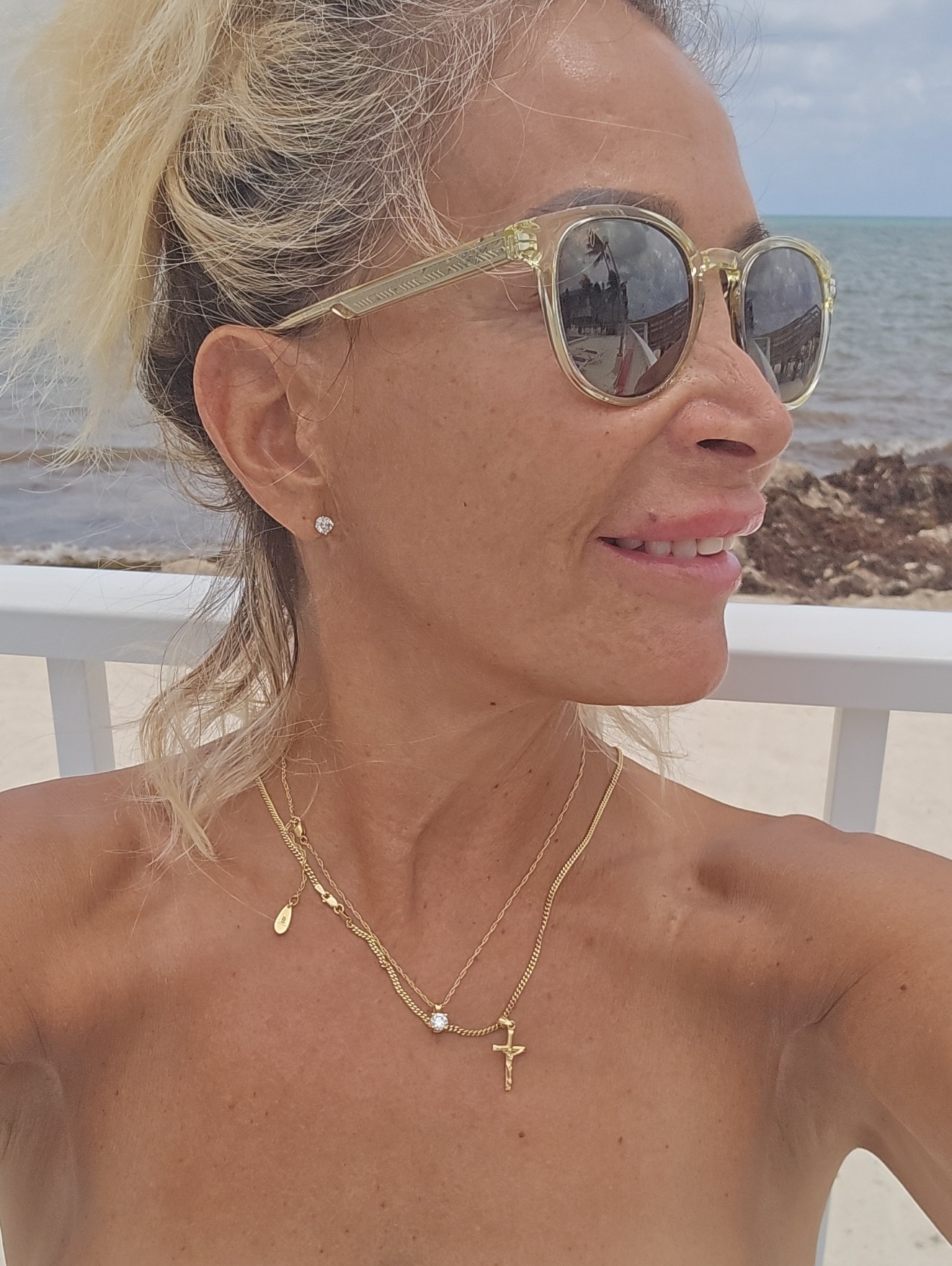 Classic 18k Real Gold Pendant Necklace With .50 Diamond Like Tiffany Elsa Petett — image 3 of 4